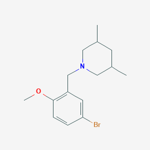 molecular formula C15H22BrNO B5140811 1-(5-bromo-2-methoxybenzyl)-3,5-dimethylpiperidine 