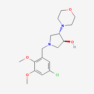 molecular formula C17H25ClN2O4 B5140841 (3S*,4S*)-1-(5-chloro-2,3-dimethoxybenzyl)-4-(4-morpholinyl)-3-pyrrolidinol 