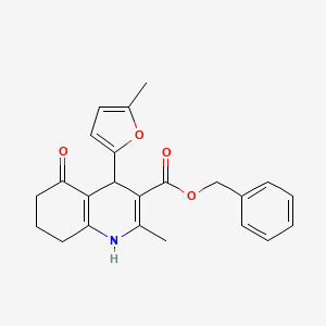 molecular formula C23H23NO4 B5140881 benzyl 2-methyl-4-(5-methyl-2-furyl)-5-oxo-1,4,5,6,7,8-hexahydro-3-quinolinecarboxylate 