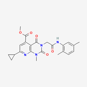molecular formula C23H24N4O5 B5140909 methyl 7-cyclopropyl-3-{2-[(2,5-dimethylphenyl)amino]-2-oxoethyl}-1-methyl-2,4-dioxo-1,2,3,4-tetrahydropyrido[2,3-d]pyrimidine-5-carboxylate 