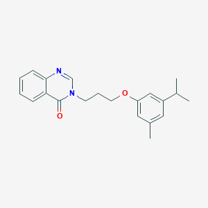 molecular formula C21H24N2O2 B5140918 3-[3-(3-isopropyl-5-methylphenoxy)propyl]-4(3H)-quinazolinone 