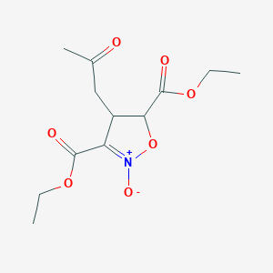 molecular formula C12H17NO7 B5140936 diethyl 4-(2-oxopropyl)-4,5-dihydro-3,5-isoxazoledicarboxylate 2-oxide 