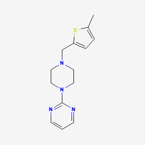 molecular formula C14H18N4S B5140944 2-{4-[(5-methyl-2-thienyl)methyl]-1-piperazinyl}pyrimidine 