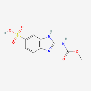 molecular formula C9H9N3O5S B5140948 2-[(methoxycarbonyl)amino]-1H-benzimidazole-5-sulfonic acid CAS No. 79213-79-9