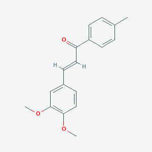 molecular formula C18H18O3 B514097 3-(3,4-Dimethoxyphenyl)-1-(4-methylphenyl)prop-2-en-1-one CAS No. 72666-54-7