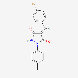 molecular formula C17H13BrN2O2 B5140987 4-(4-bromobenzylidene)-1-(4-methylphenyl)-3,5-pyrazolidinedione CAS No. 5201-82-1