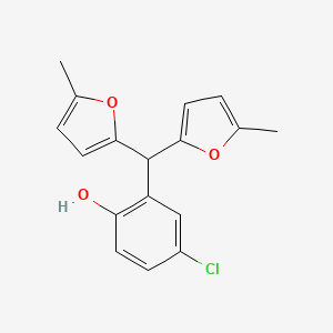 molecular formula C17H15ClO3 B5140994 2-[bis(5-methyl-2-furyl)methyl]-4-chlorophenol 