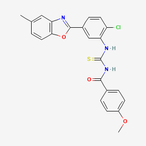 molecular formula C23H18ClN3O3S B5141009 N-({[2-chloro-5-(5-methyl-1,3-benzoxazol-2-yl)phenyl]amino}carbonothioyl)-4-methoxybenzamide 