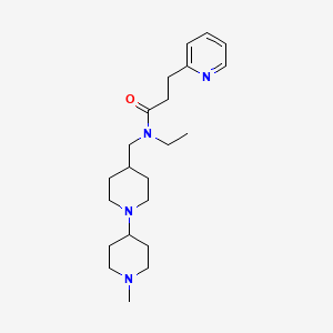 molecular formula C22H36N4O B5141018 N-ethyl-N-[(1'-methyl-1,4'-bipiperidin-4-yl)methyl]-3-(2-pyridinyl)propanamide 