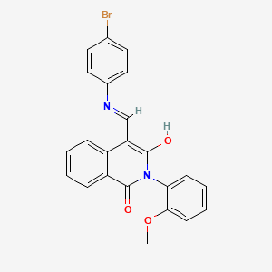 molecular formula C23H17BrN2O3 B5141023 4-{[(4-bromophenyl)amino]methylene}-2-(2-methoxyphenyl)-1,3(2H,4H)-isoquinolinedione 