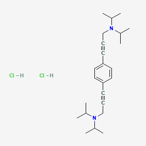 molecular formula C24H38Cl2N2 B5141060 (3-{4-[3-(diisopropylamino)-1-propyn-1-yl]phenyl}-2-propyn-1-yl)diisopropylamine dihydrochloride 