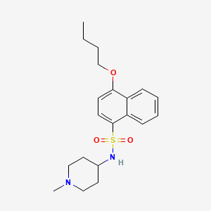 molecular formula C20H28N2O3S B5141077 4-butoxy-N-(1-methyl-4-piperidinyl)-1-naphthalenesulfonamide 