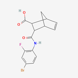 molecular formula C15H13BrFNO3 B5141090 3-{[(4-bromo-2-fluorophenyl)amino]carbonyl}bicyclo[2.2.1]hept-5-ene-2-carboxylic acid 