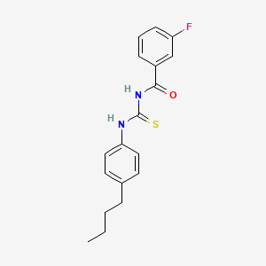 molecular formula C18H19FN2OS B5141156 N-{[(4-butylphenyl)amino]carbonothioyl}-3-fluorobenzamide 