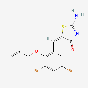 molecular formula C13H10Br2N2O2S B5141202 5-[2-(allyloxy)-3,5-dibromobenzylidene]-2-imino-1,3-thiazolidin-4-one 