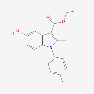 molecular formula C19H19NO3 B514122 ethyl 5-hydroxy-2-methyl-1-(4-methylphenyl)-1H-indole-3-carboxylate CAS No. 5165-45-7