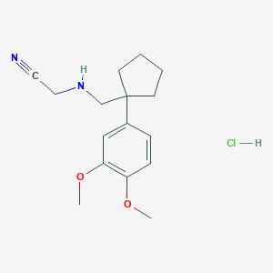 ({[1-(3,4-dimethoxyphenyl)cyclopentyl]methyl}amino)acetonitrile hydrochloride