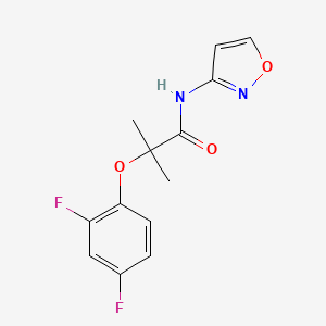 molecular formula C13H12F2N2O3 B5141225 2-(2,4-difluorophenoxy)-N-3-isoxazolyl-2-methylpropanamide 