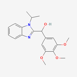 molecular formula C20H24N2O4 B5141236 (1-isopropyl-1H-benzimidazol-2-yl)(3,4,5-trimethoxyphenyl)methanol 