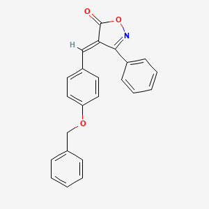 molecular formula C23H17NO3 B5141251 4-[4-(benzyloxy)benzylidene]-3-phenyl-5(4H)-isoxazolone 