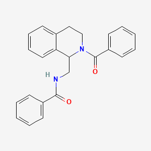 molecular formula C24H22N2O2 B5141260 N-[(2-benzoyl-1,2,3,4-tetrahydro-1-isoquinolinyl)methyl]benzamide 