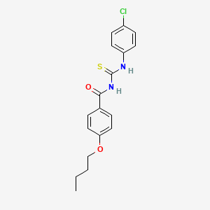 4-butoxy-N-{[(4-chlorophenyl)amino]carbonothioyl}benzamide