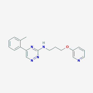 molecular formula C18H19N5O B5141270 5-(2-methylphenyl)-N-[3-(3-pyridinyloxy)propyl]-1,2,4-triazin-3-amine 