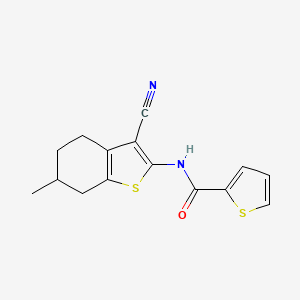molecular formula C15H14N2OS2 B5141283 N-(3-cyano-6-methyl-4,5,6,7-tetrahydro-1-benzothien-2-yl)-2-thiophenecarboxamide 