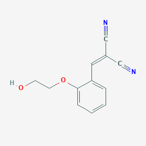 molecular formula C12H10N2O2 B5141297 [2-(2-hydroxyethoxy)benzylidene]malononitrile 