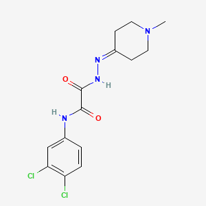 N-(3,4-dichlorophenyl)-2-[2-(1-methyl-4-piperidinylidene)hydrazino]-2-oxoacetamide
