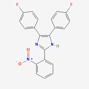 molecular formula C21H13F2N3O2 B5141334 4,5-bis(4-fluorophenyl)-2-(2-nitrophenyl)-1H-imidazole 
