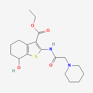 molecular formula C18H26N2O4S B5141342 ethyl 7-hydroxy-2-[(1-piperidinylacetyl)amino]-4,5,6,7-tetrahydro-1-benzothiophene-3-carboxylate 