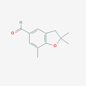 molecular formula C12H14O2 B514135 2,2,7-Trimethyl-2,3-dihydro-1-benzofuran-5-carbaldehyde CAS No. 363185-40-4