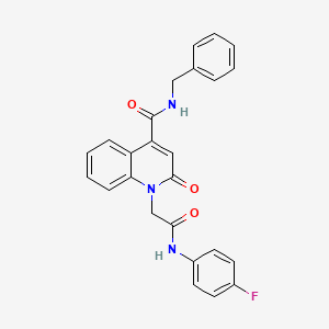 N-benzyl-1-{2-[(4-fluorophenyl)amino]-2-oxoethyl}-2-oxo-1,2-dihydro-4-quinolinecarboxamide