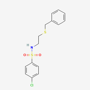 molecular formula C15H16ClNO2S2 B5141359 N-[2-(benzylthio)ethyl]-4-chlorobenzenesulfonamide CAS No. 6247-92-3