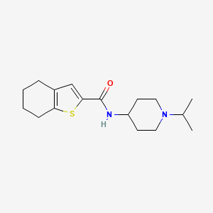 molecular formula C17H26N2OS B5141374 N-(1-isopropyl-4-piperidinyl)-4,5,6,7-tetrahydro-1-benzothiophene-2-carboxamide 
