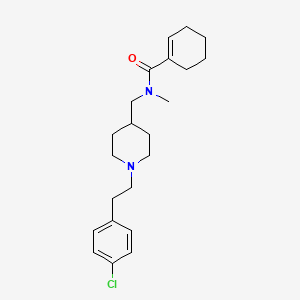 molecular formula C22H31ClN2O B5141383 N-({1-[2-(4-chlorophenyl)ethyl]-4-piperidinyl}methyl)-N-methyl-1-cyclohexene-1-carboxamide 