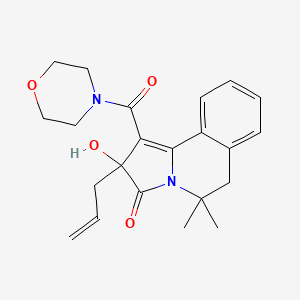 molecular formula C22H26N2O4 B5141385 2-allyl-2-hydroxy-5,5-dimethyl-1-(4-morpholinylcarbonyl)-5,6-dihydropyrrolo[2,1-a]isoquinolin-3(2H)-one 