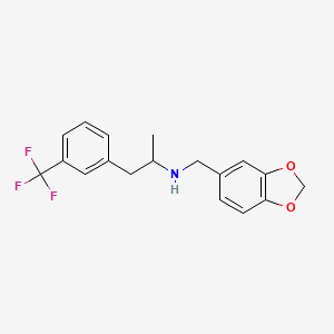 molecular formula C18H18F3NO2 B5141388 (1,3-benzodioxol-5-ylmethyl){1-methyl-2-[3-(trifluoromethyl)phenyl]ethyl}amine 