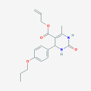 molecular formula C18H22N2O4 B5141398 allyl 6-methyl-2-oxo-4-(4-propoxyphenyl)-1,2,3,4-tetrahydro-5-pyrimidinecarboxylate 