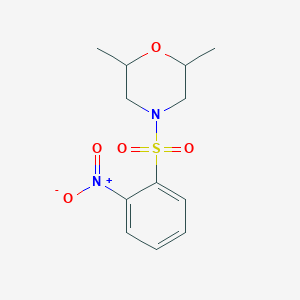 molecular formula C12H16N2O5S B5141403 2,6-dimethyl-4-[(2-nitrophenyl)sulfonyl]morpholine CAS No. 5563-45-1
