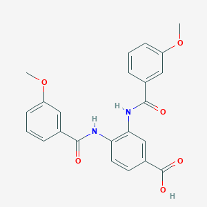 molecular formula C23H20N2O6 B5141417 3,4-bis[(3-methoxybenzoyl)amino]benzoic acid 