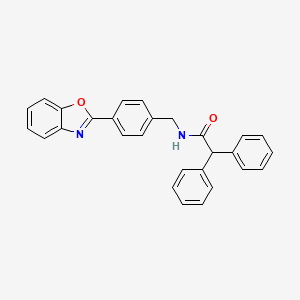 molecular formula C28H22N2O2 B5141419 N-[4-(1,3-benzoxazol-2-yl)benzyl]-2,2-diphenylacetamide 
