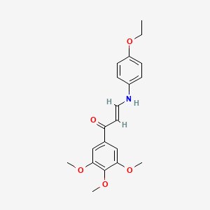 molecular formula C20H23NO5 B5141424 3-[(4-ethoxyphenyl)amino]-1-(3,4,5-trimethoxyphenyl)-2-propen-1-one 