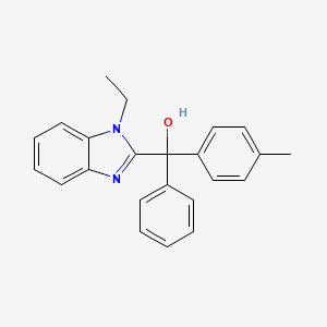 molecular formula C23H22N2O B5141432 (1-ethyl-1H-benzimidazol-2-yl)(4-methylphenyl)phenylmethanol 