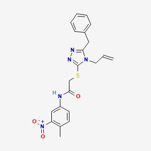 molecular formula C21H21N5O3S B5141441 2-[(4-allyl-5-benzyl-4H-1,2,4-triazol-3-yl)thio]-N-(4-methyl-3-nitrophenyl)acetamide 
