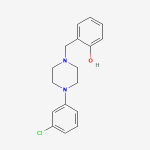 molecular formula C17H19ClN2O B5141447 2-{[4-(3-chlorophenyl)-1-piperazinyl]methyl}phenol 