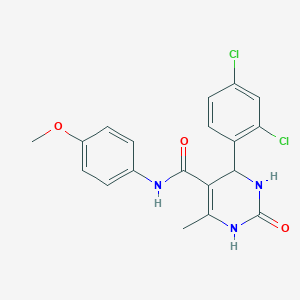 molecular formula C19H17Cl2N3O3 B5141457 4-(2,4-dichlorophenyl)-N-(4-methoxyphenyl)-6-methyl-2-oxo-1,2,3,4-tetrahydro-5-pyrimidinecarboxamide 