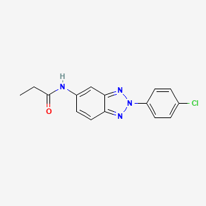 molecular formula C15H13ClN4O B5141466 N-[2-(4-chlorophenyl)-2H-1,2,3-benzotriazol-5-yl]propanamide 