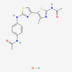 molecular formula C17H18BrN5O2S2 B5141474 N-(4-{[2'-(acetylamino)-4'-methyl-4,5'-bi-1,3-thiazol-2-yl]amino}phenyl)acetamide hydrobromide 